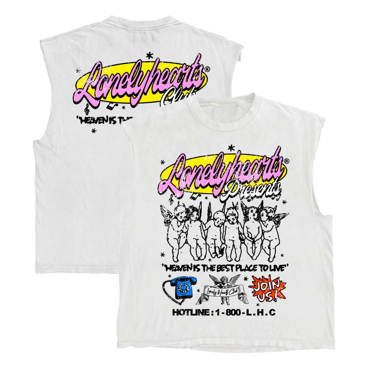 Lonely Hearts Sleeveless Tee - Heaven Is Calling