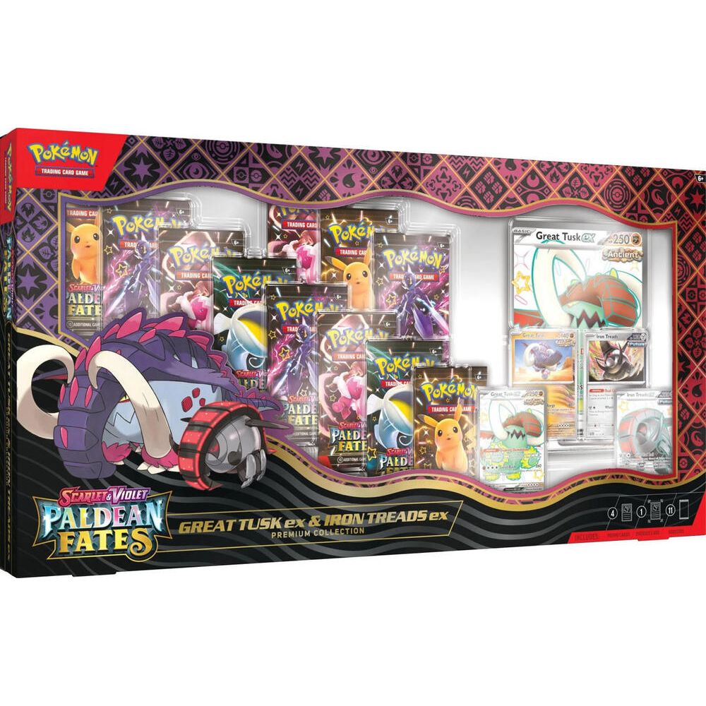 Pokémon Paldean Fates Great Tusk ex & Iron Treads ex Premium Collection