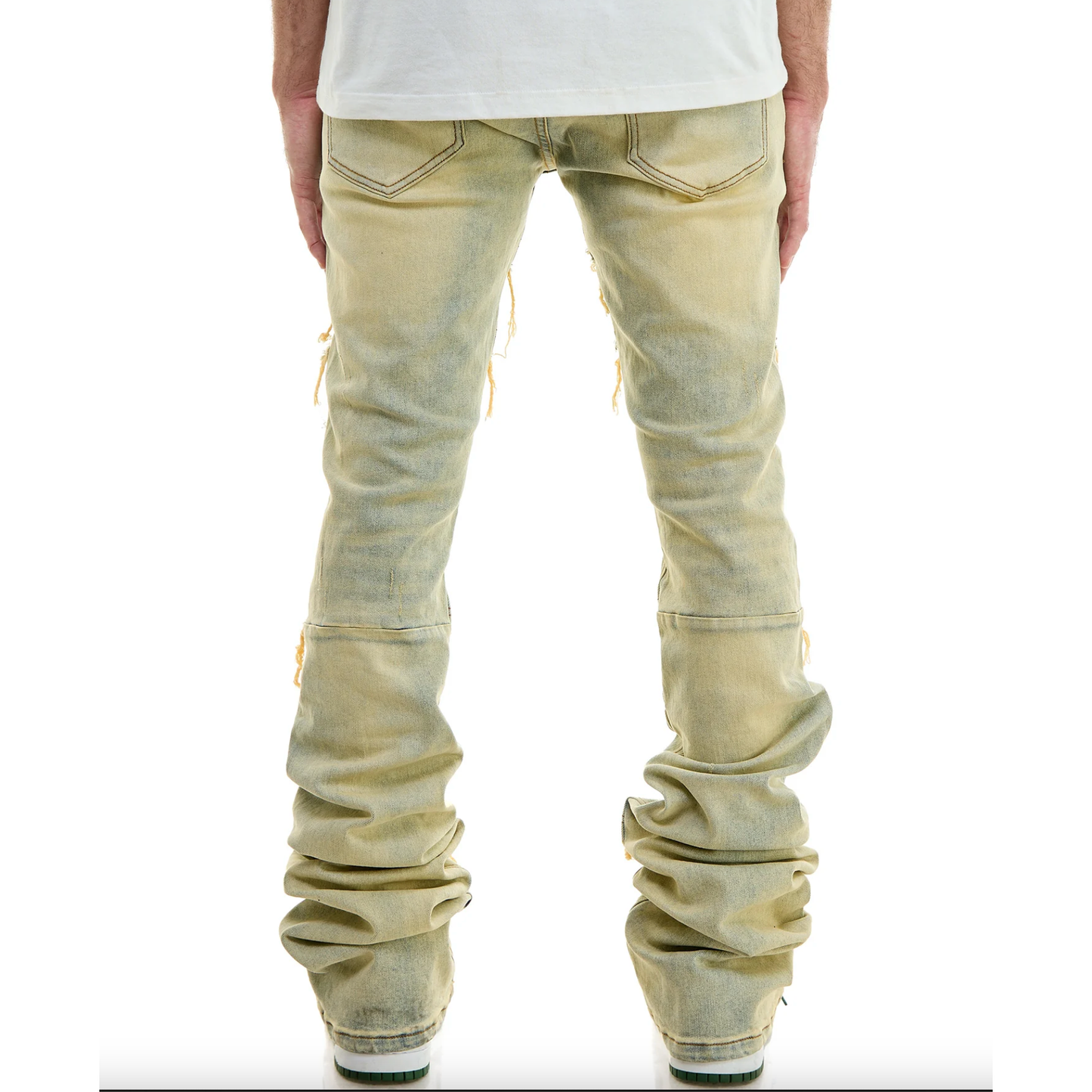 KDNK - Super Stacked Panel Jeans - Blue