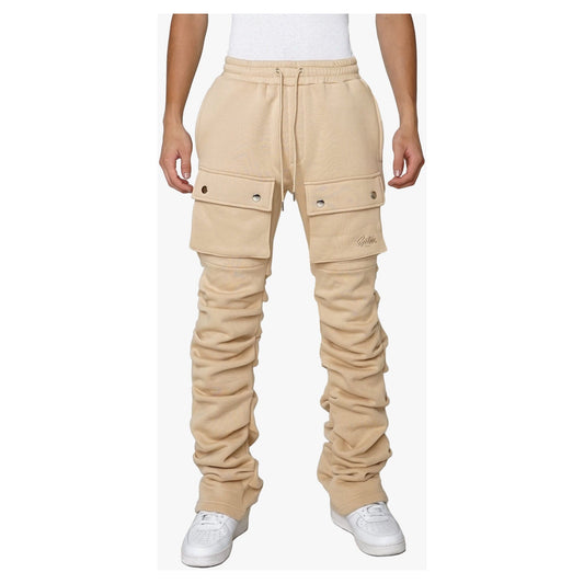 EPTM Stacked Cargo Sweatpants - Khaki