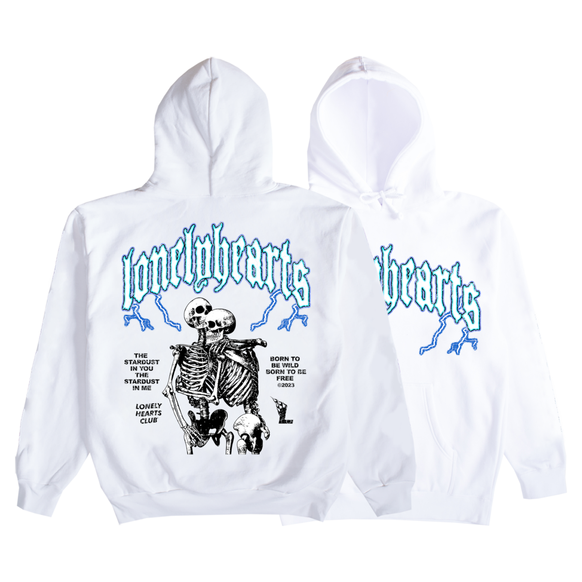 Lonely Hearts Stardust Hoodie - White