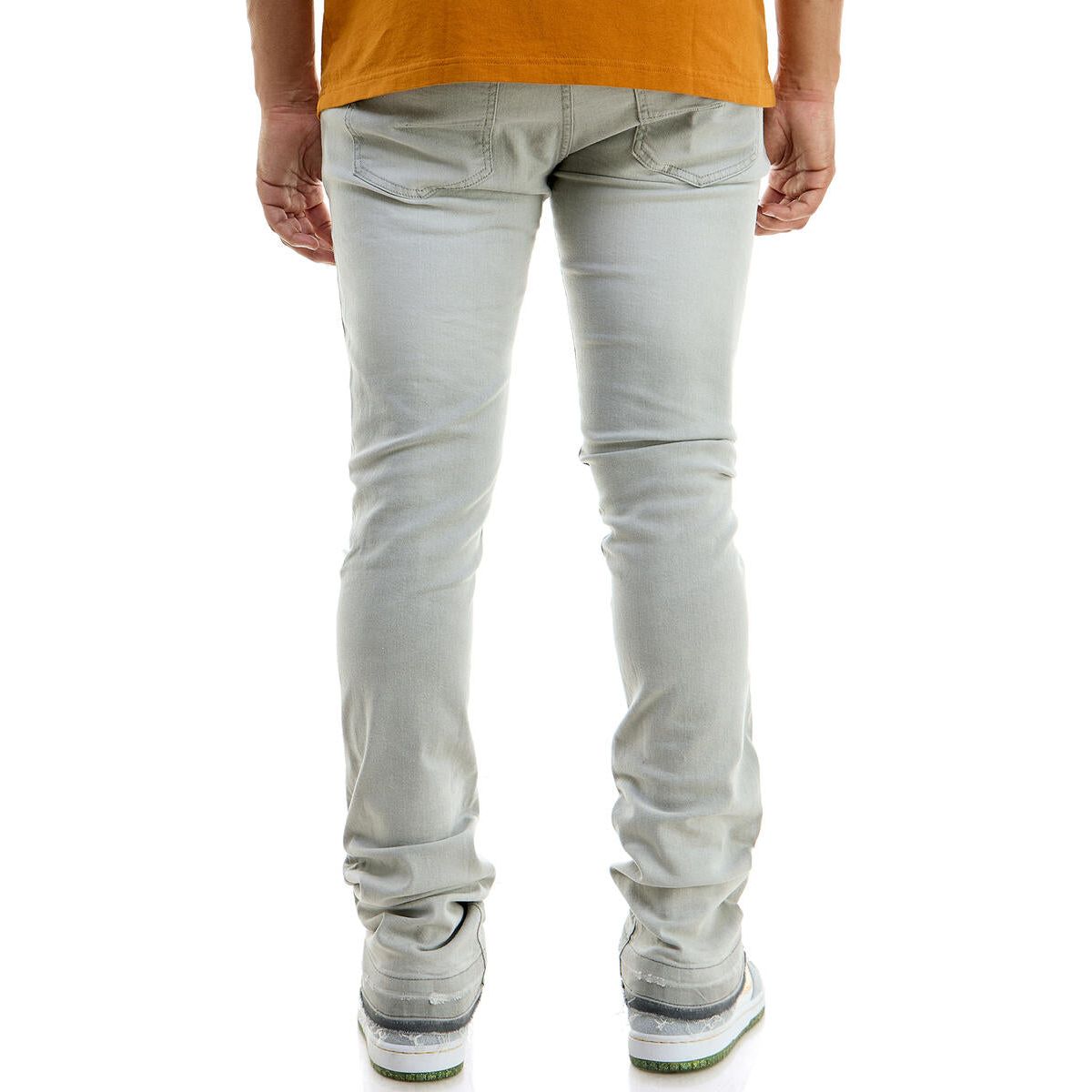 KDNK - Rip & Repair Stacked Jeans - Grey