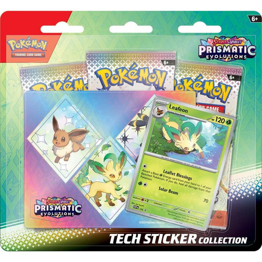 Pokémon Prismatic Evolutions Tech Sticker Collection [Leafeon]