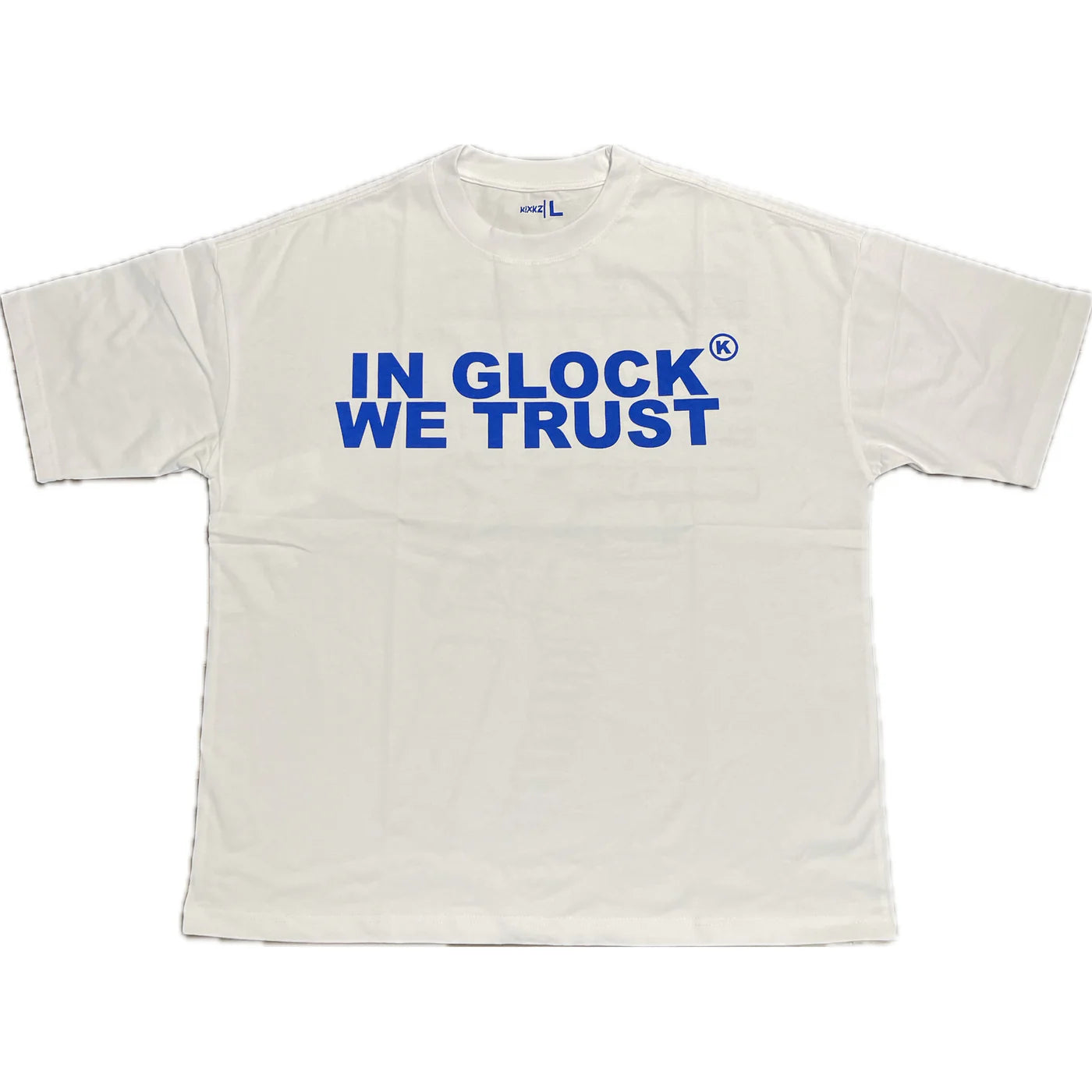 In Glock We Trust Tee (White/Blue)