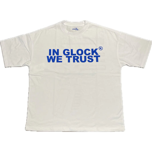 In Glock We Trust Tee (White/Blue)