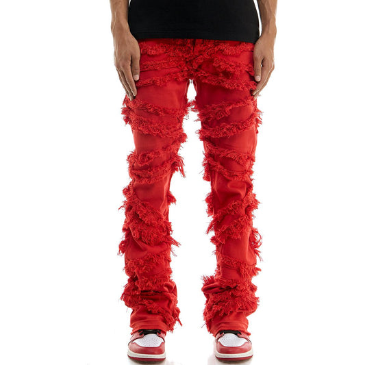 KDNK - Symmetrical Panel Pants - Red