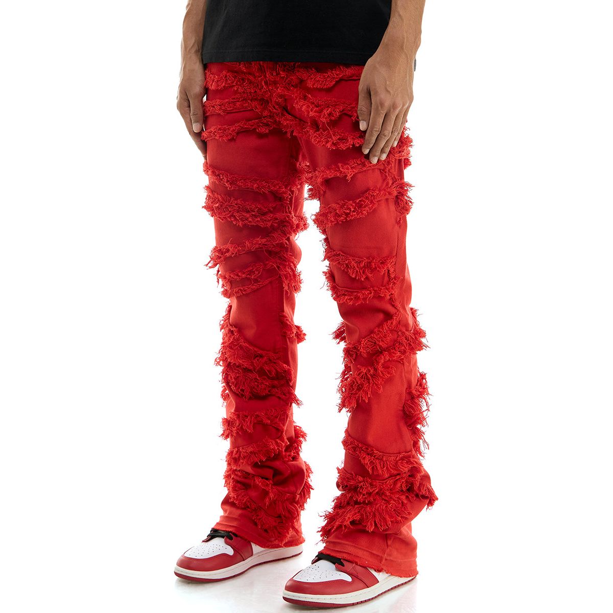 KDNK - Symmetrical Panel Pants - Red