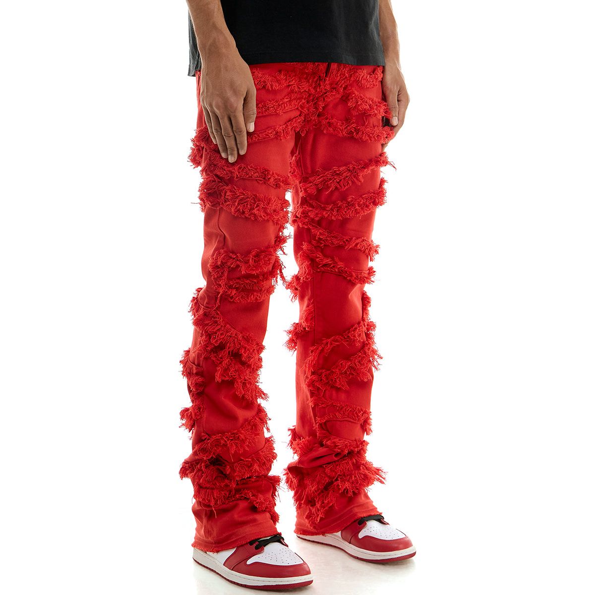 KDNK - Symmetrical Panel Pants - Red