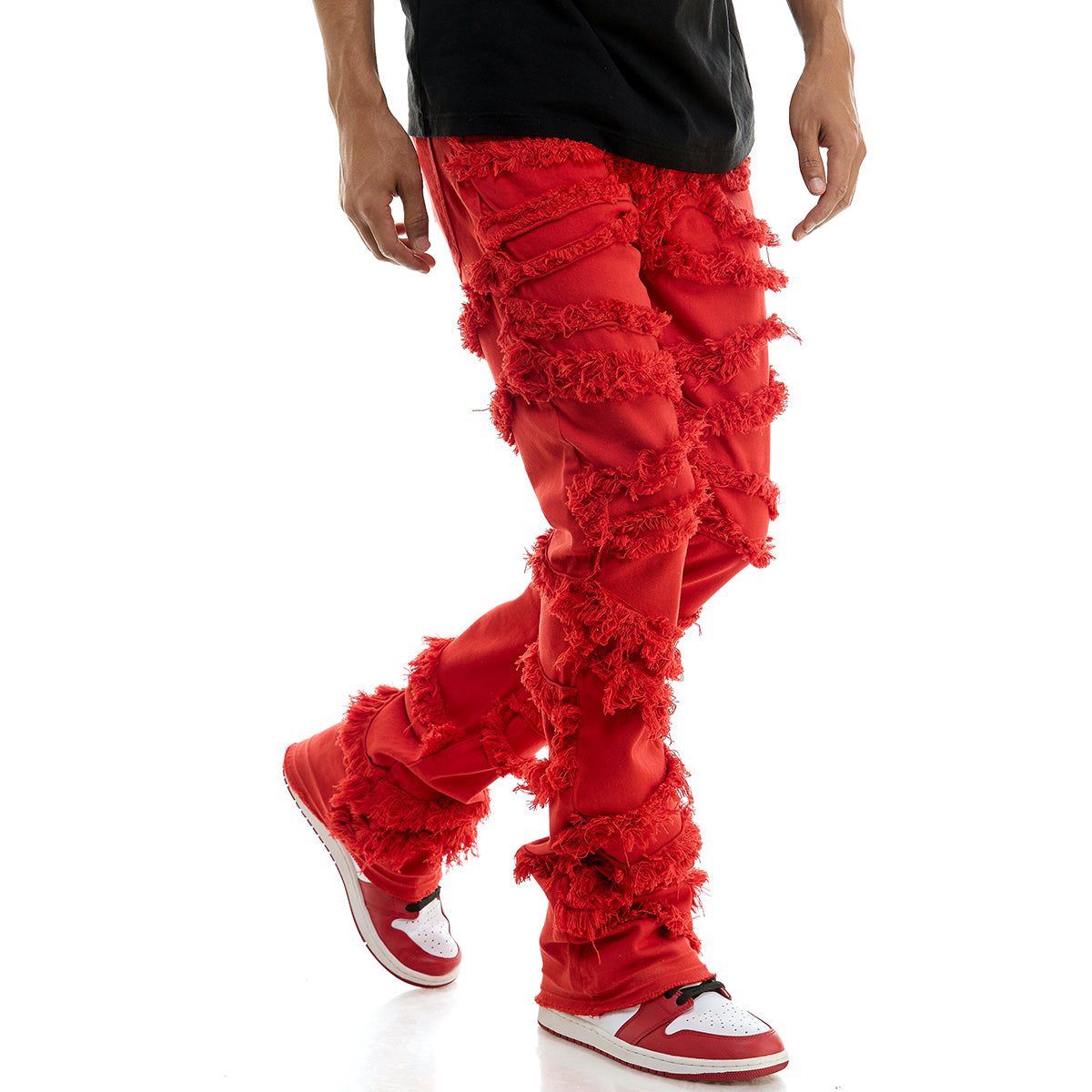 KDNK - Symmetrical Panel Pants - Red