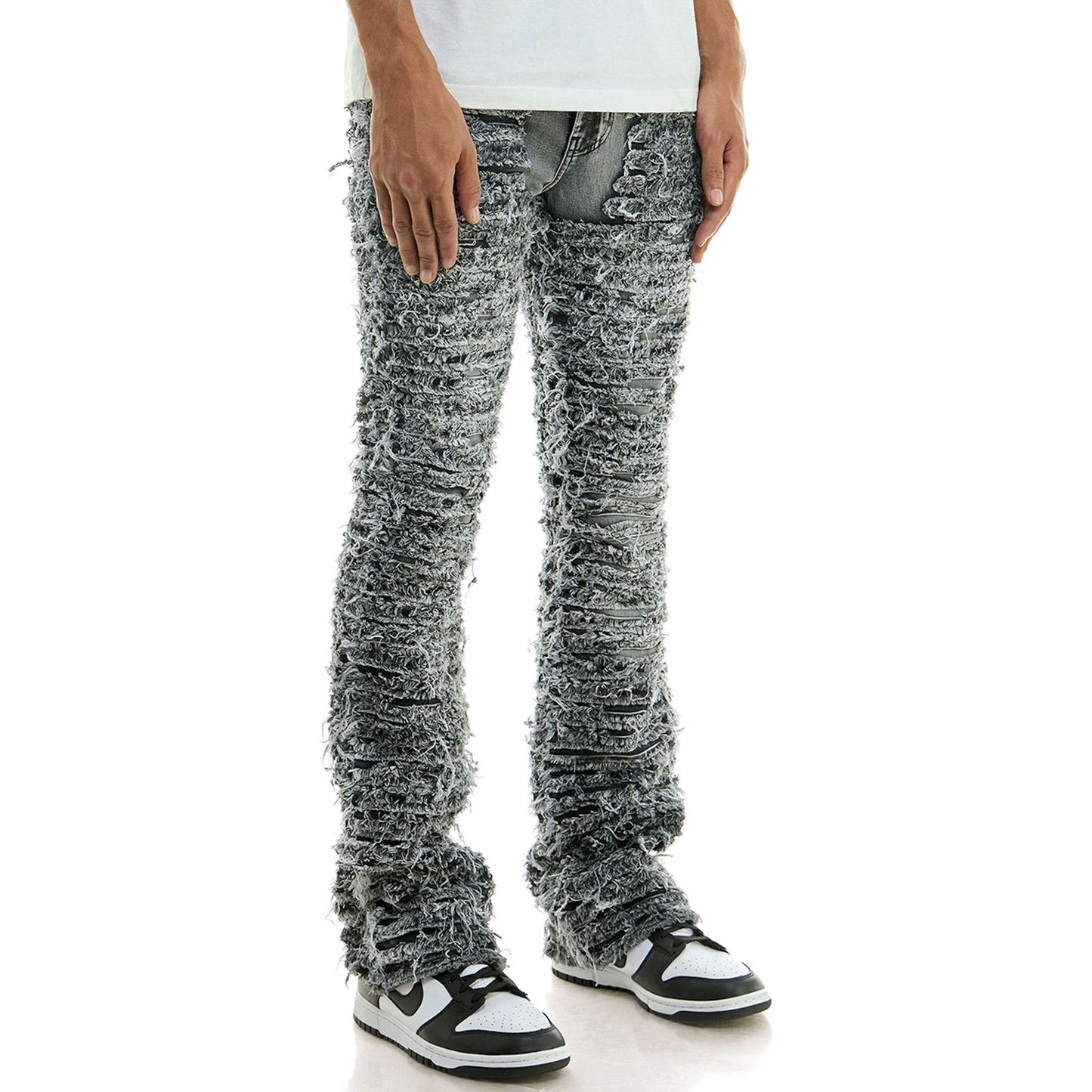 KDNK - Blaze Distressed Jeans - Grey